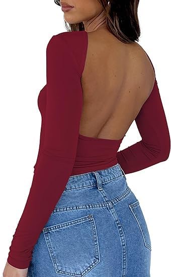 Backless Crewkneck Top