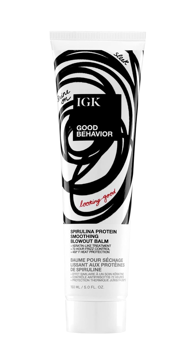 IGK Good Behavior Spirulina Protein Anti-Frizz Smoothing Blowout