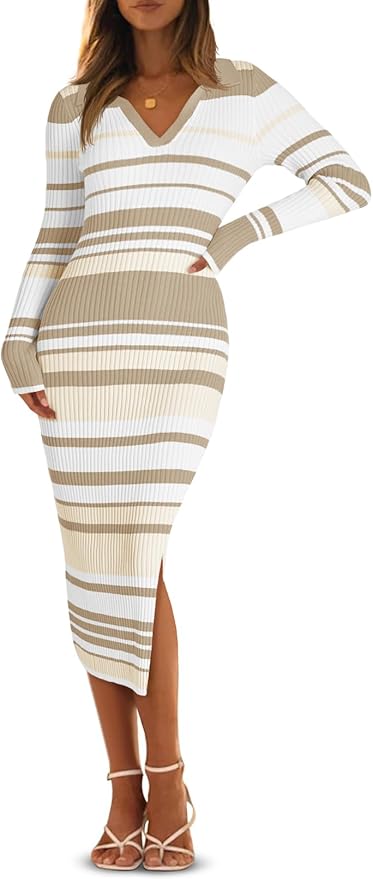 Striped Sweater Dress