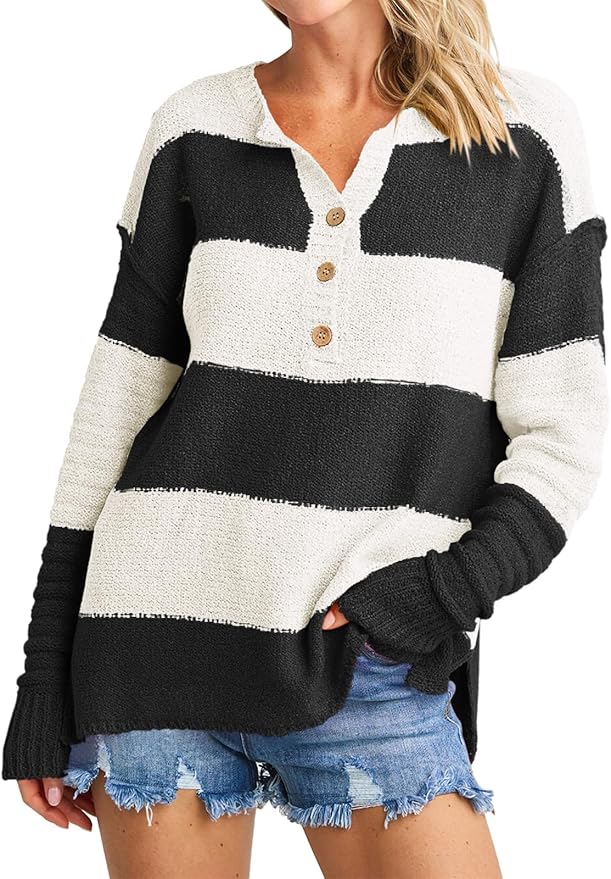 Fuzzy Color Block Sweater