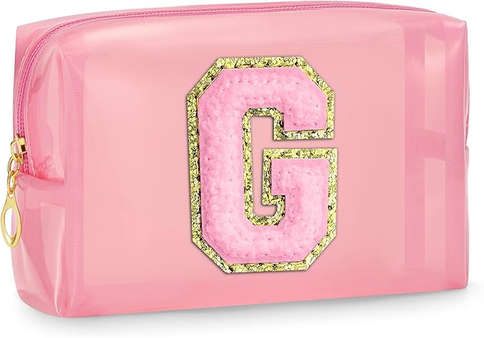 Clear Initial Makeup Bag