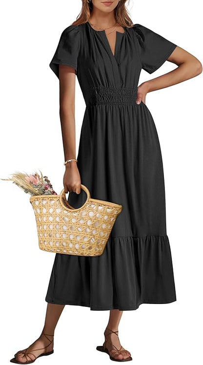 ANRABESS Tiered Boho Dress