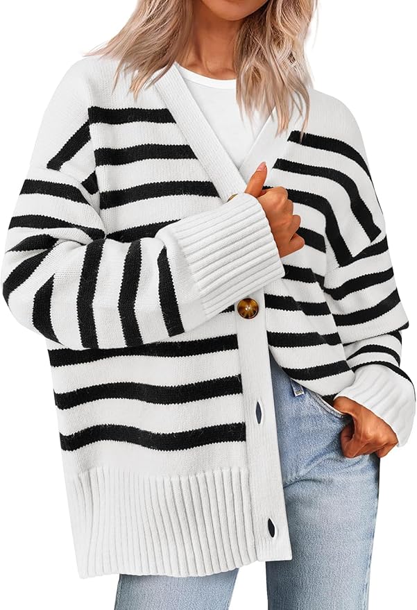 Striped Oversize Cardigan