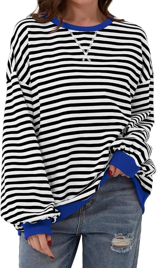 Striped Oversized Sweatshirt