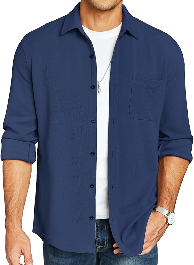 Mens Button Down Shacket