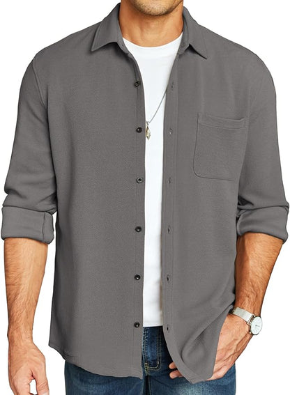 Mens Button Down Shacket