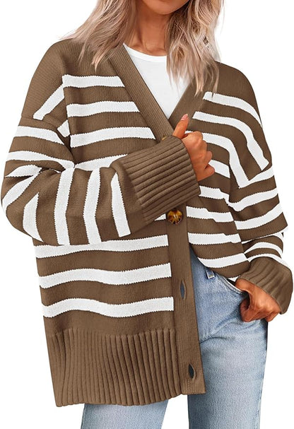 Striped Oversize Cardigan