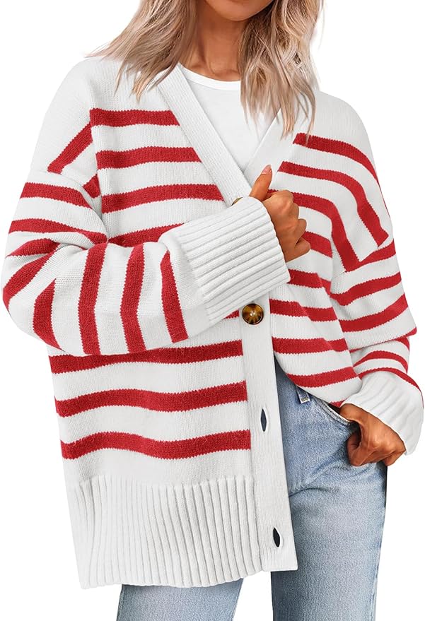 Striped Oversize Cardigan