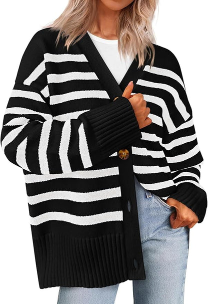 Striped Oversize Cardigan