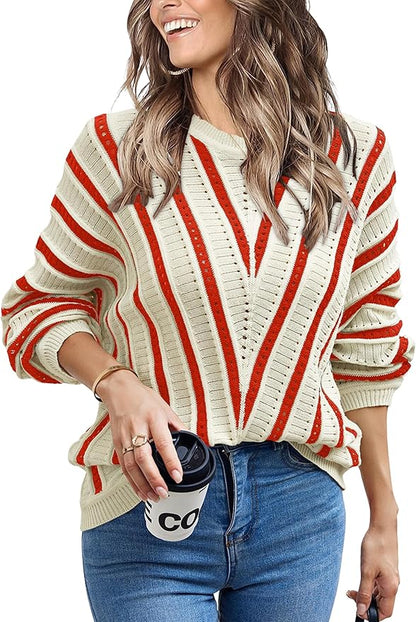 Crochet Striped Sweater