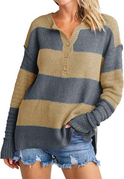 Fuzzy Color Block Sweater