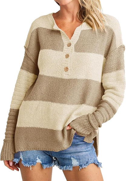 Fuzzy Color Block Sweater