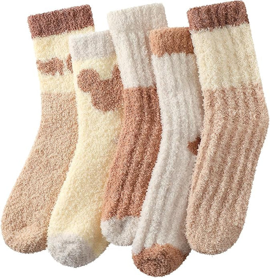 5 Pair Fuzzy Socks