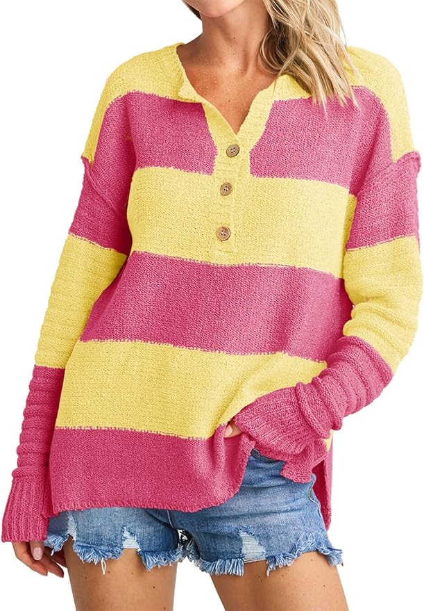 Fuzzy Color Block Sweater