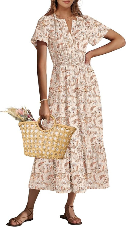 ANRABESS Tiered Boho Dress