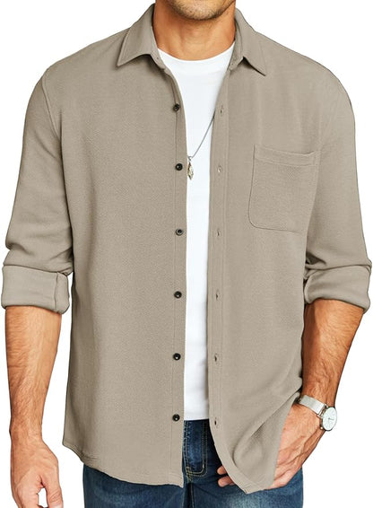 Mens Button Down Shacket