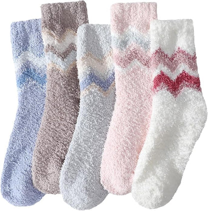 5 Pair Fuzzy Socks